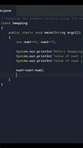 Swapping two numbers without using 3rd variable in java | Program in Java | Programs for Beginners