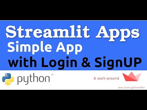 Simple Streamlit App with Login & Sign Up Section