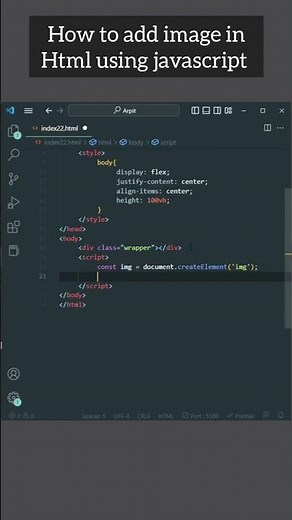 How to add image in html using javascript
