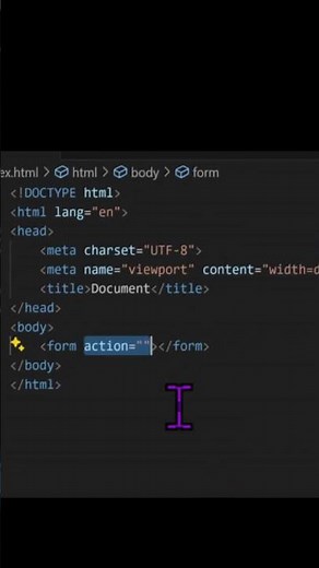 HTML Forms : Action Attribute #coding #frontendcourse #webdevelopment