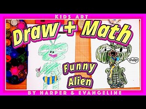 🎨👽 FUNNY ALIEN! 💖 | Draw + Math Quiz 🧮✨ | 유아미술 초등수학