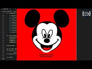 Mickey Mouse graphics Python Turtle new graphics 34 😻 | Latest graphics 2024 | Python Turtle