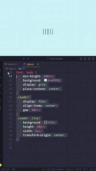 Smooth CSS Bar Loading Animation | CSS tricks | html & css #coding #webdesign #python