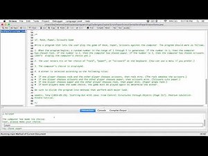 5.17. (Part 2) Rock, Paper, Scissors Game - Java