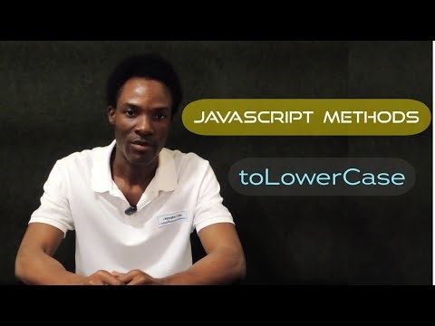 Javascript / methods - toLowerCase 