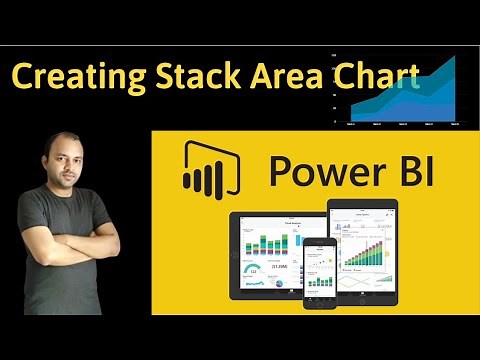 How to create and format stack area chart in Power BI