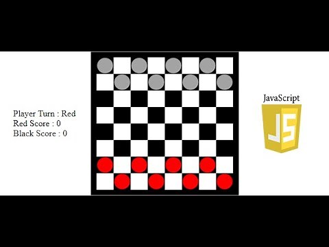 SIMPLE CHECKERS GAME IN JAVASCRIPT | Source code and Projects | Review