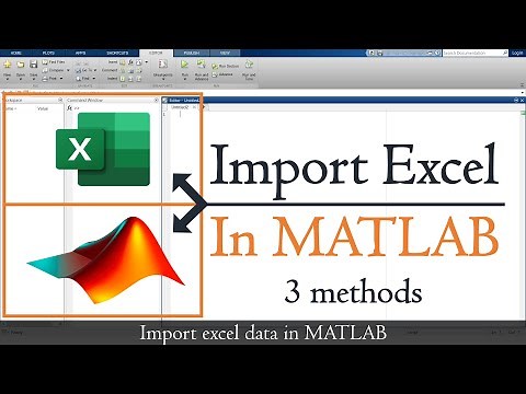 How to import excel data into MATLAB | 3 ways to load data from excel to matlab | MATLAB TUTORIALS