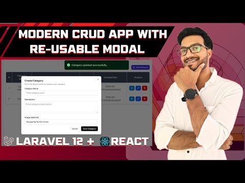 Reusable Modal CRUD in Laravel 12 + React + Inertia | Modern UI & Toast Feedback