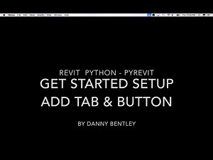 Revit Python Beginner's Guide to Setting up a Tab and Button using PyRevit.
