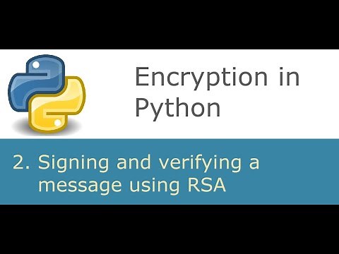 Signing and verifying using the RSA algorithm in Python