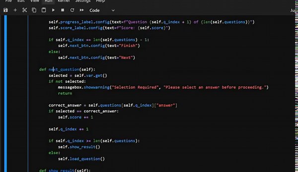 Quiz App with Score Tracking in python using Tkinter
