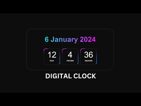 Digital Clock In HTML CSS and JavaScript | Digital Clock