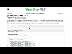 Java Practice It || 4.13 colors || if/ else statement, scanner, input