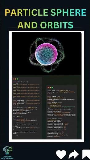 Stunning 3D Particle Sphere Animation | Three.js + GLSL Shader Magic | Learn New Things