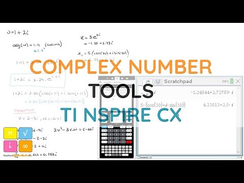 TI NSpire CX - Complex Number Tools and Operations with Complex Numbers