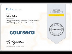 Programming Foundations with JavaScript, HTML and CSS Week (1-4) Coursera Solutions