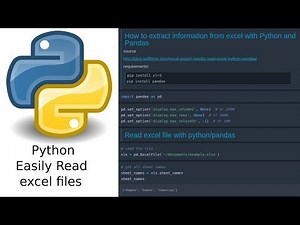 Easily extract information from excel with Python and Pandas