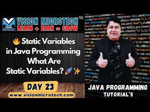 🔥 Static Variables in Java Programming | What Are Static Variables? 🚀 ✨