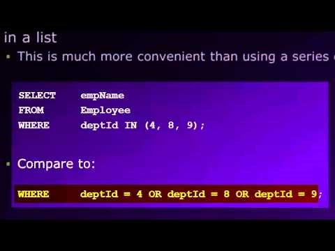 Database Lesson #3 of 8 - The Structured Query Language (SQL)