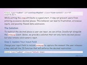 How to Limit Decimal Places for Number Input in HTML Using JavaScript