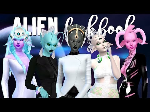 ALIEN LOOKBOOK 👽 + CC LIST | The Sims 4 Custom Content CAS
