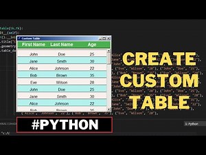 Python Custom Table - How to Create a Custom Table Using Tkinter In Python [With Source Code]