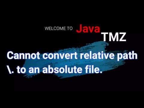 Cannot convert relative path \\. to an absolute file.