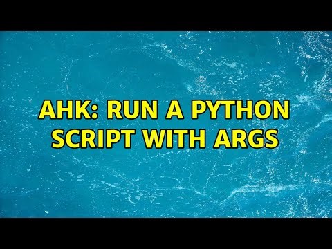 Ahk: run a python script with args