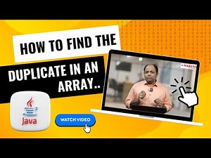 Find Duplicates in an Array | Solving Arrays Questions | NareshIT