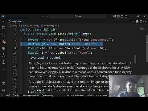 Java Swing Basic Components | JFrame, JLabel, JButton, JTextField with Example