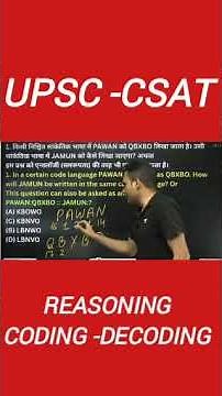 Coding -Decoding Tips | CSAT Reasoning For UPSC Beginners | By Parvej Alam