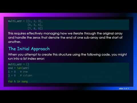 How to Create a Multi-dimensional Array from a Normal Array in Python