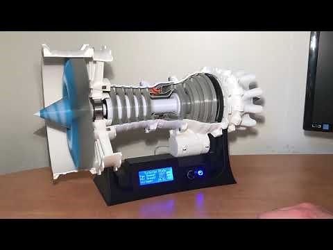 Fully Powered 3D Printed Jet Engine