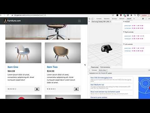 Adding AR to an online shop, using WebXR and ThreeJS