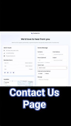 📮Contact Us Page | HTML CSS JavaScript #contactus #htmlcssjs #coding