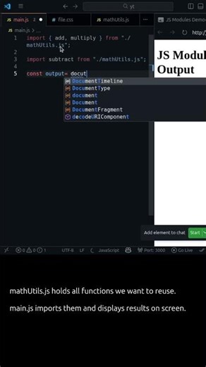 JS Modules in 60 Seconds 🚀 | export & import Explained