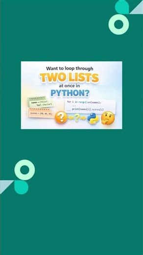 Looping Two Lists at the Same Time? Use this Python trick 🐍 #shorts #python #youtubeshorts