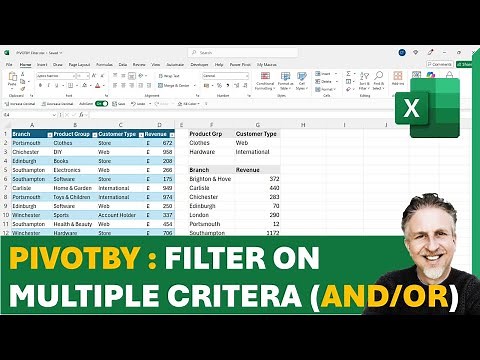 Excel PIVOTBY Formula - Filter with Multiple Criteria