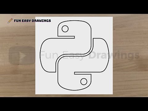 How to Draw Python Logo Easy - Fun Easy Drawings #FunEasyDrawings #easy #logo #drawing #python