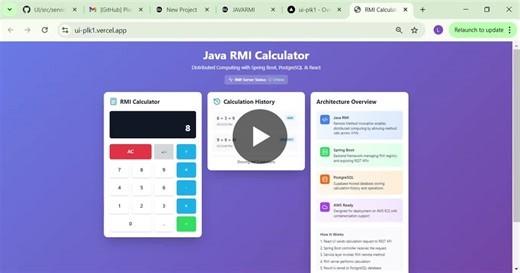#java #rmi #distributedsystems #springboot #fullstack #webdevelopment | Lelisa Sabbaa