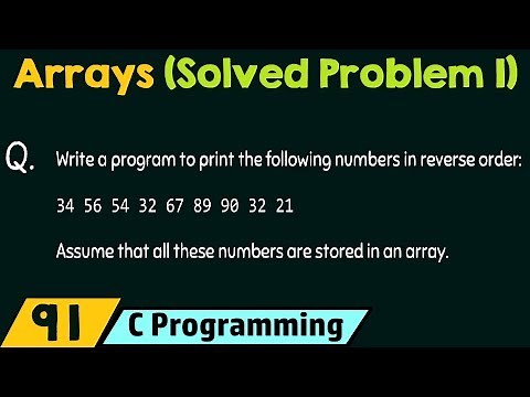 Arrays in C (Solved Problem 1)