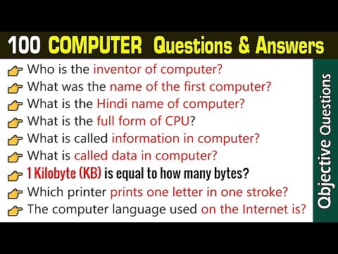 100 Computer GK Questions and Answers | Basic Computer General Knowledge | Computer Trivia | PART-7