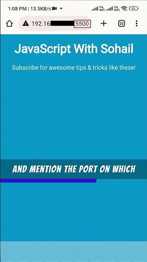 Localhost on mobile! #javascript