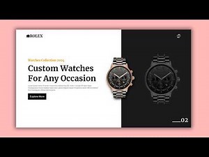 Responsive watches Website using HTML CSS and JavaScript