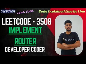 Implement Router | LeetCode 3508 | Java Code | Developer Coder