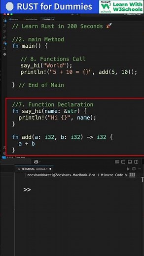 Learn RUST in 2025! Unlock the Secret of FUNCTIONs in RUST #rust #rustprogramming #coding