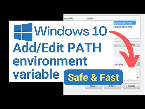 Add/edit PATH environment variable in Windows 10