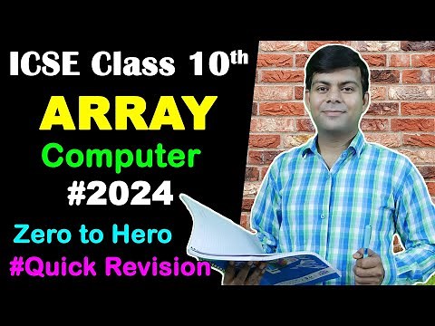 Array in Java | All Concepts + Programs | 1D & 2D Arrays | ICSE Class 10