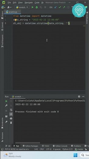 Convert String to Datetime in 1 Line in Python! 🔥